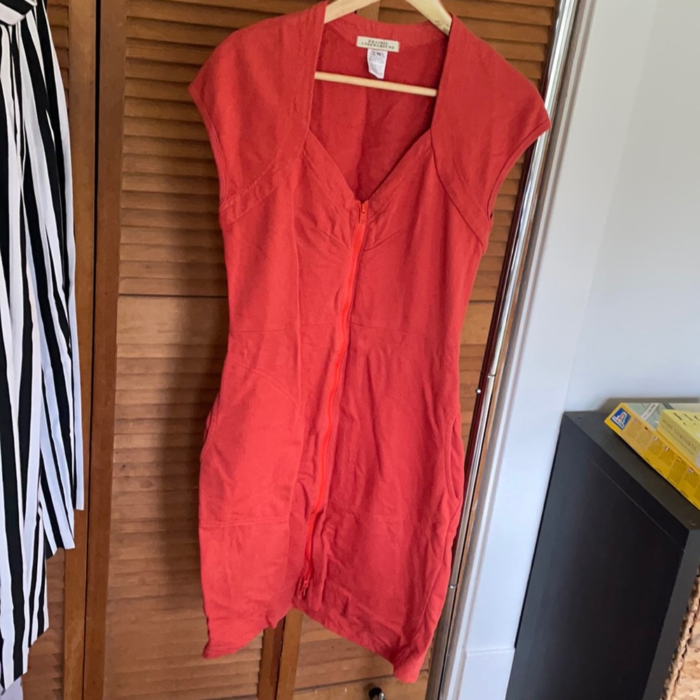 Cotton red-orange Prairie Underground dress
